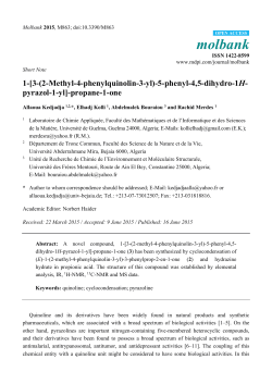 1-[3-(2-Methyl-4-phenylquinolin-3-yl)-5-phenyl-4, 5-dihydro