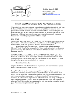 Submit Ideal Materials and Make Your Publisher Happy FOR TEXT