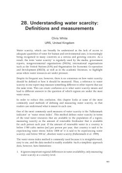Understanding water scarcity: Definitions and - ANU Press