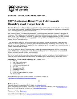 Media Release - University of Victoria