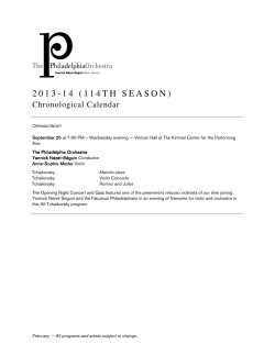 2013-14 (114th season) - The Philadelphia Orchestra