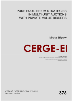pure equilibrium strategies in multi-unit auctions with private value
