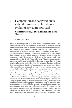 9. Competition and cooperation in natural resources exploitation: an