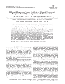 Differential Responses of Lichen Symbionts to