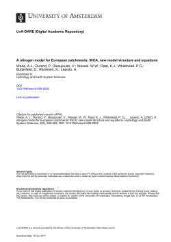 A nitrogen model for European catchments: INCA, new - UvA-DARE
