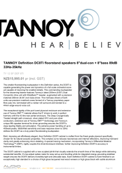 TANNOY Definition DC8Ti floorstand speakers 8"dual