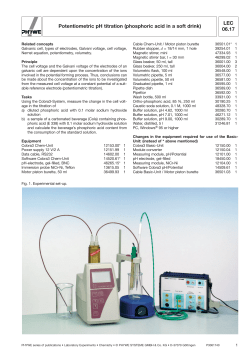 LEC 06.17 Potentiometric pH titration (phosphoric acid in a