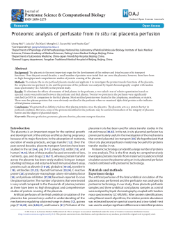Proteomic analysis of perfusate from in situ rat placenta perfusion