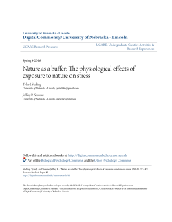Nature as a buffer: The physiological effects of exposure to nature