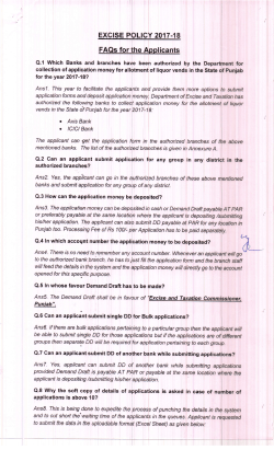 FAQs for applicants under Excise Policy 2017