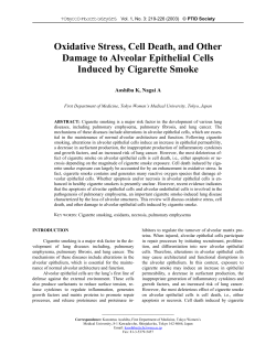 Oxidative Stress, Cell Death, and Other Damage to Alveolar