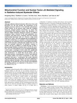Mitochondrial Function and Nuclear Factor