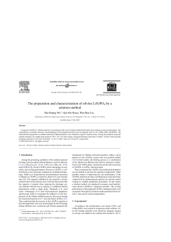 The preparation and characterization of olivine LiFePO4 by a