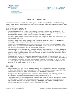 CAST AND SPLINT CARE