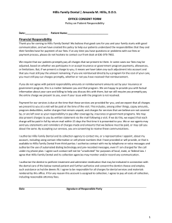 Hillis Family Dental | Amanda M. Hillis, D.D.S. OFFICE CONSENT