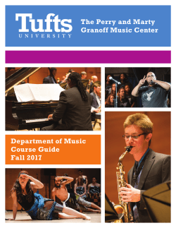 course schedule - Tufts University | School of Arts and