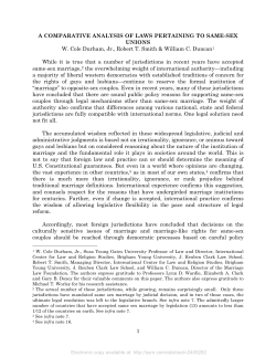 A Comparative Analysis of Laws Pertaining to Same