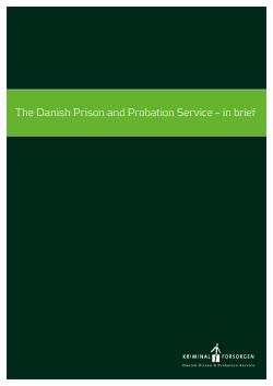 The Danish Prison and Probation Service &ndash; in brief