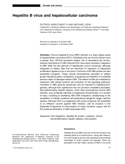 hbv epidemiology