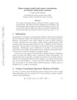 Short-ranged radial and tensor correlations in nuclear many