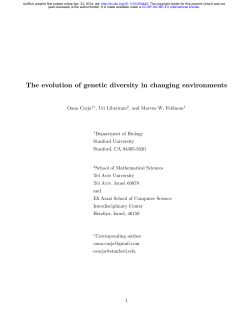 The evolution of genetic diversity in changing environments