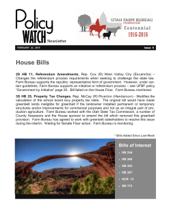 House Bills 1916-2016