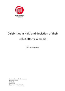 Celebrities in Haiti and depiction of their relief efforts in media