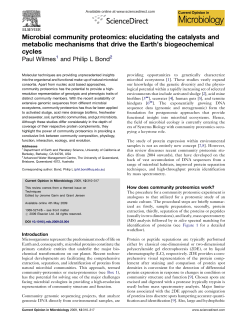 Microbial community proteomics: elucidating the catalysts