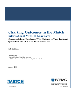 Charting Outcomes in the Match &ndash; International Medical