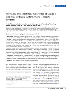 Mortality and Treatment Outcomes of China`s