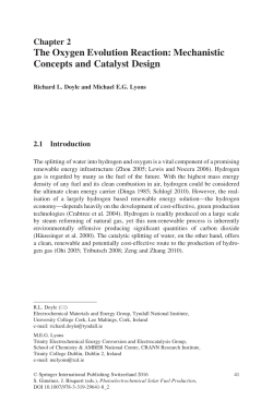 The Oxygen Evolution Reaction: Mechanistic Concepts and Catalyst