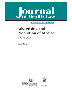 Advertising and Promotion of Medical Devices