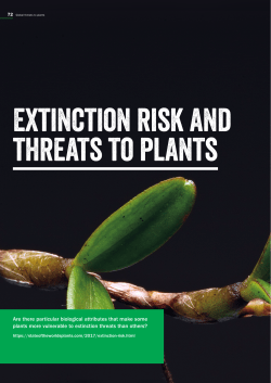 Extinction - State of the World`s Plants