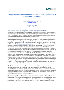 The political economy of taxation and public expenditure in the