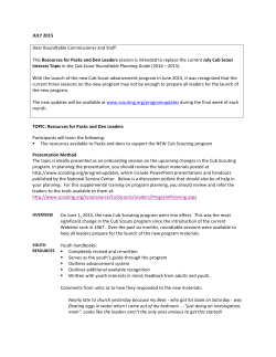 Topic Guide - Boy Scouts of America