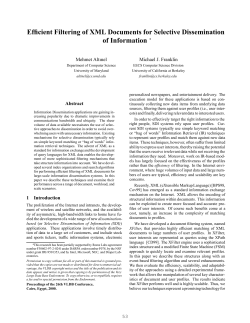 Efficient Filtering of XML Documents for Selective Dissemination of