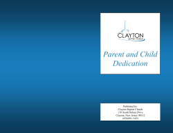 Parent and Child Dedication