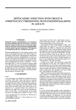 septicaemic infection with group b streptococci presenting