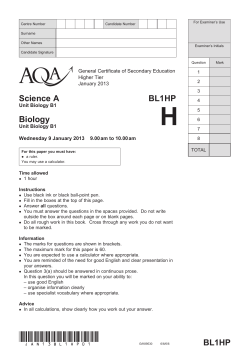 AQA-BL1HP-QP-Jan13 PDF