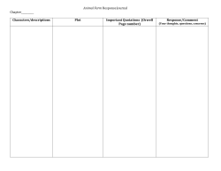 Animal Farm Response Journal Chapter__________ Characters