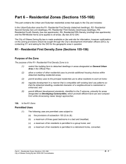 Part 6 &ndash; Residential Zones (Sections 155-168) - Documents
