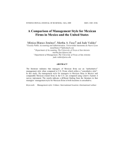 A Comparison of Management Style for Mexican Firms in Mexico