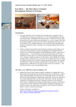 The Mars Rover Curiosity - Development Software in Practice