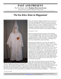 Fall 2008/Winter 2009 - Haddam Historical Society