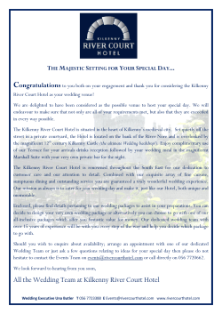 All the Wedding Team at Kilkenny River Court Hotel