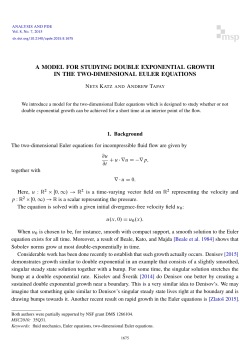 A model for studying double exponential growth in the two