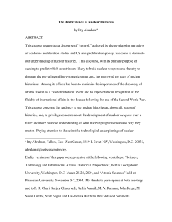 The Ambivalence of Nuclear Histories