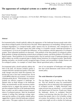 The appearance of ecological systems as a matter of