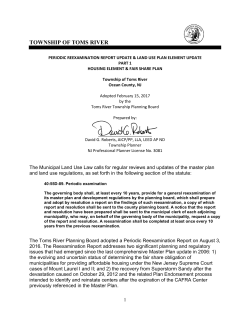 Periodic Reexamination Report and Land Use Plan Update