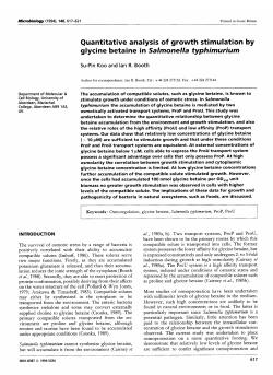 glycine betaine in Salmonella typhimurium